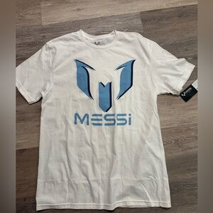 Messi Graphic T-Shirt - White and Blue